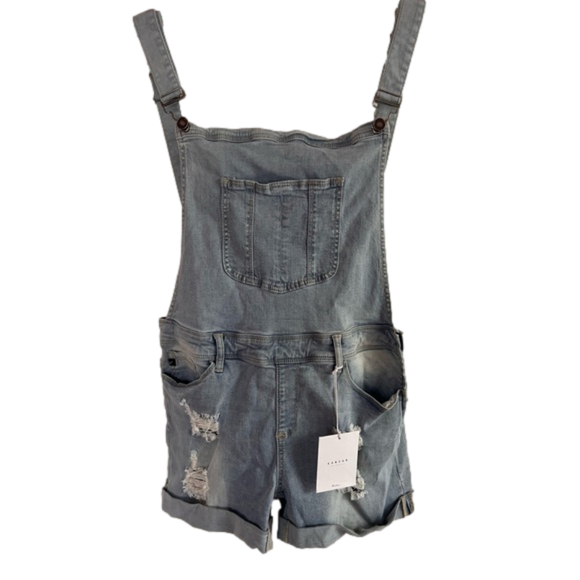 KanCan Denim - KanCan Blue Denim Women Jean Shorts Overalls Size XL